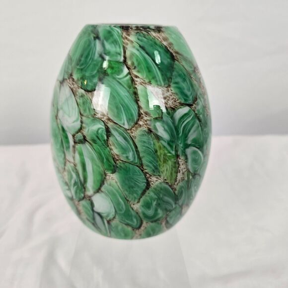 Westinghouse Hand Blown Glass Green Jade Swirl Lampshade 6" x 5" - Picture 6 of 6